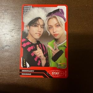 Red ODDINARY stray kids unit cards